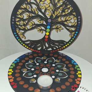 Életfás árnyéklámpa - 20 cm, Otthon & Életmód, Gyertya, illat, aroma, Mécses és mécsestartó, Festett tárgyak, Festészet, MESKA