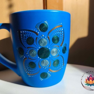 Mandalás óriás bögre (790 ml), Otthon & Életmód, Konyhafelszerelés, tálalás, Tálalás, Bögre & Csésze, Festett tárgyak, Festészet, MESKA