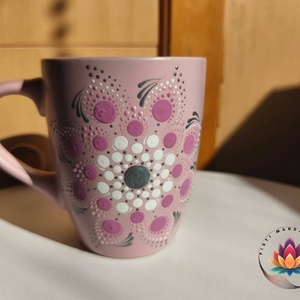 Mandalás rózsaszín bögre ( 300 ml) - Meska.hu