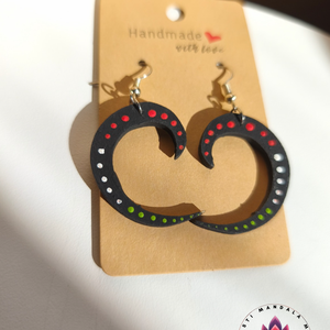 Fa fülbevaló (nemzeti színű 2), Ékszer, Fülbevaló, Lógó fülbevaló, Festett tárgyak, Festészet, MESKA