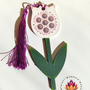 Tulipán könyvjelző (fehér)  - Meska.hu