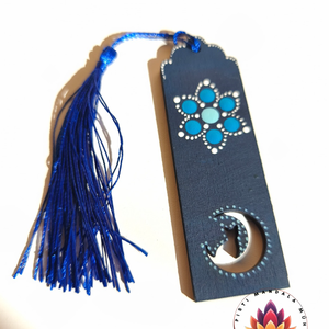 Cicás könyvjelző (kék,fehér) , Könyv & Zene, Könyvjelző, Festett tárgyak, Festészet, MESKA