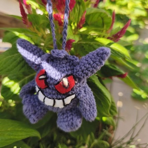 Horgolt Gengar a Pokémonból - otthon & életmód - dekoráció - halloween - halloweeni figurák - Meska.hu
