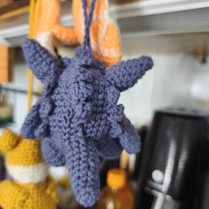 Horgolt Gengar a Pokémonból - otthon & életmód - dekoráció - halloween - halloweeni figurák - Meska.hu