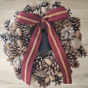 Őszi ajtódísz tobozos - Meska.hu