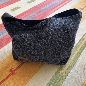 Kék köttött hatású táska - táska & tok - kézitáska & válltáska - válltáska - Meska.hu