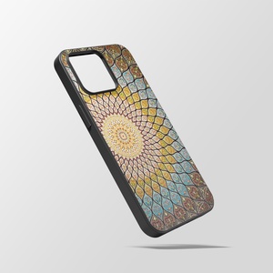 Türkiz, sárga, barna mandala  telefontok - táska & tok - ebook & tablet tok - Meska.hu