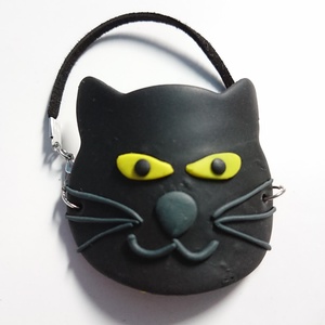 Fekete macska cica Fimo gyurma karkötő  -  - Meska.hu