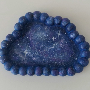 Galaxy kézzel festett Jesmonite tálka, Otthon & Életmód, Dekoráció, Asztal és polc dekoráció, Asztaldísz, Mindenmás, Festészet, MESKA