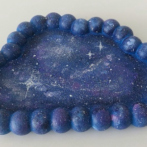 Galaxy kézzel festett Jesmonite tálka - otthon & életmód - dekoráció - asztal és polc dekoráció - asztaldísz - Meska.hu