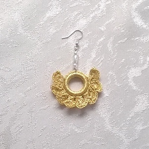 Arany és ezüst - ékszer - fülbevaló - lógós kerek fülbevaló - Meska.hu