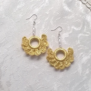 Arany és ezüst - ékszer - fülbevaló - lógós kerek fülbevaló - Meska.hu