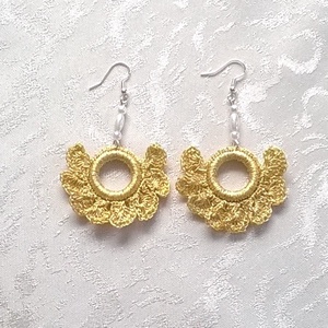 Arany és ezüst - ékszer - fülbevaló - lógós kerek fülbevaló - Meska.hu