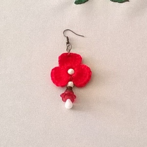 Piros Árvácska - ékszer - fülbevaló - lógó fülbevaló - Meska.hu