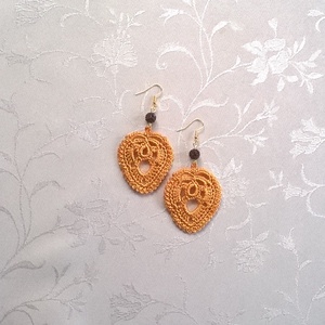 Sárga levélke - ékszer - fülbevaló - lógó fülbevaló - Meska.hu