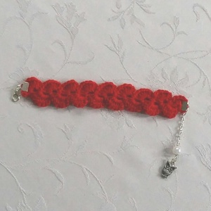 Horgolt Karkötő - ékszer - karkötő - karkötő medállal - Meska.hu