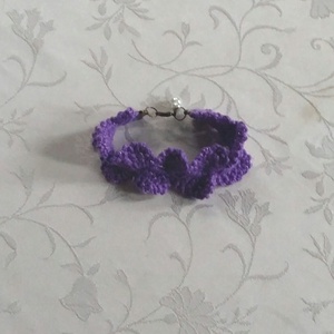 Lila karkötő - ékszer - karkötő - gyöngyös karkötő - Meska.hu