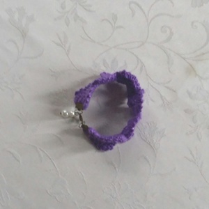 Lila karkötő - ékszer - karkötő - gyöngyös karkötő - Meska.hu