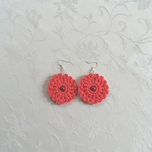 Horgolt fülbevaló - Meska.hu