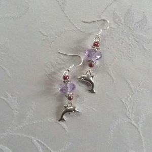 Delfinkés fülbevaló - Meska.hu