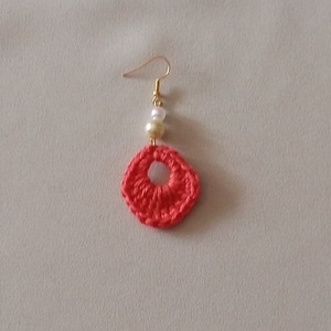 Horgolt fülbevaló - ékszer - fülbevaló - lógó fülbevaló - Meska.hu
