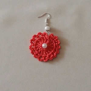 Horgolt fülbevaló - Meska.hu