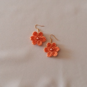 Horgolt fülbevaló, Ékszer, Fülbevaló, Lógós kerek fülbevaló, Ékszerkészítés, Horgolás, MESKA