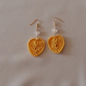 Horgolt szívecske, Ékszer, Fülbevaló, Lógó fülbevaló, Ékszerkészítés, Horgolás, MESKA