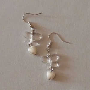 Lepike szívecskével, Ékszer, Fülbevaló, Lógó fülbevaló, Ékszerkészítés, MESKA