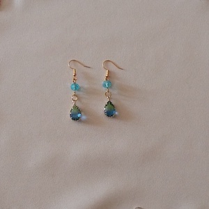 Türkiz gyöngyök, Ékszer, Fülbevaló, Lógó fülbevaló, Ékszerkészítés, MESKA