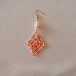 Horgolt fülbevaló - ékszer - fülbevaló - lógó fülbevaló - Meska.hu