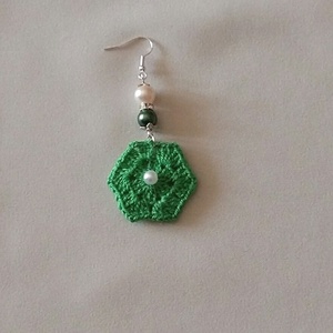 Horgolt fülbevaló - ékszer - fülbevaló - lógó fülbevaló - Meska.hu