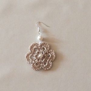 Horgolt fülbevaló - Meska.hu