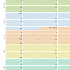 Spektrum Naptár 2024 / évtervező / falinaptár / naptár poszter / éves tervező / függőleges - otthon & életmód - papír, írószer - naptár & tervező - Meska.hu