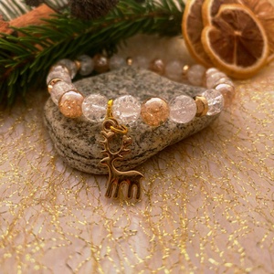 Rudolf -  ásvány karkötő - ékszer - karkötő - gyöngyös karkötő - Meska.hu