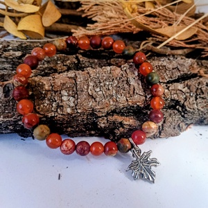 Erdei séta -  jáspis ásvány karkötő - Meska.hu