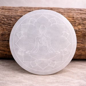 Szelenit OM meditációs korong, Otthon & Életmód, Dekoráció, Asztal és polc dekoráció, Asztaldísz, , MESKA