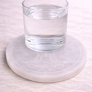 Szelenit OM meditációs korong - otthon & életmód - dekoráció - asztal és polc dekoráció - asztaldísz - Meska.hu