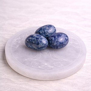 Szelenit OM meditációs korong - otthon & életmód - dekoráció - asztal és polc dekoráció - asztaldísz - Meska.hu