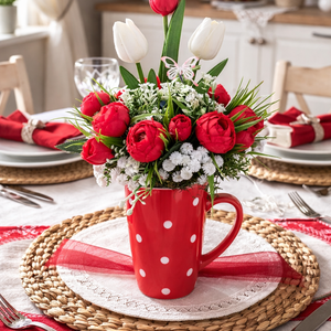 Tavaszi elegancia -asztaldísz - otthon & életmód - dekoráció - asztal és polc dekoráció - asztaldísz - Meska.hu