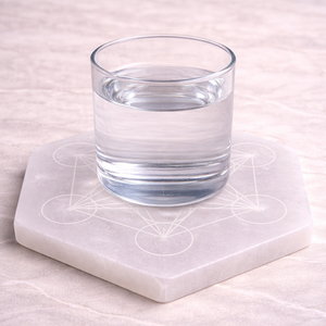 Szelenit hatszög -Metatron kockáj�val - otthon & életmód - dekoráció - asztal és polc dekoráció - asztaldísz - Meska.hu