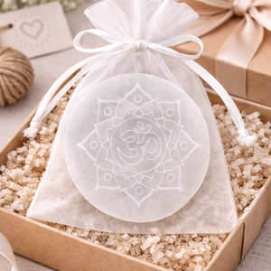 Szelenit korong � OM mandala mintával  -  - Meska.hu