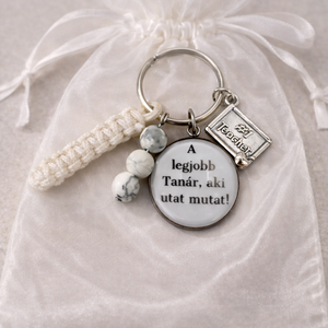 A legjobb Tanár...! - kulcstartó ásvánnyal - táska & tok - kulcstartó & táskadísz - kulcstartó - Meska.hu