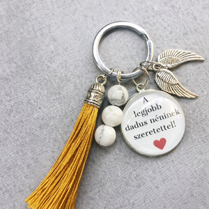 A legjobb dadus néninek szeretettel! - kulcstartó ásvánnyal - táska & tok - kulcstartó & táskadísz - kulcstartó - Meska.hu