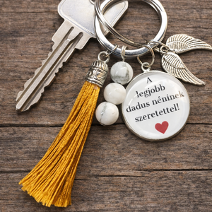 A legjobb dadus néninek szeretettel! - kulcstartó ásvánnyal - Meska.hu