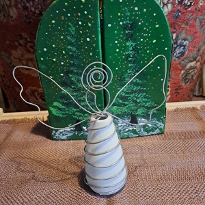 Angyal (22 cm) - karácsony - adventi díszek - adventi asztaldísz - Meska.hu