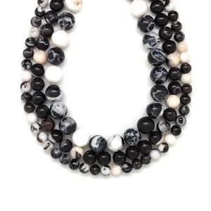 Jáspis zebra golyó 4mm  ékszerkészítő alapanyag (füzér), Kellékek & szerszámok, Ásvány alapanyag, Ásványfüzér, , MESKA