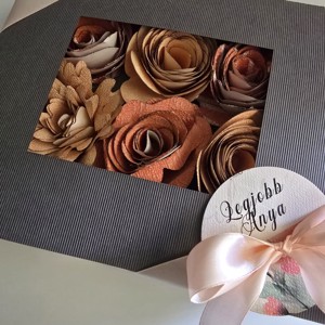 Szülőköszöntő virágbox örökrózsás - Meska.hu