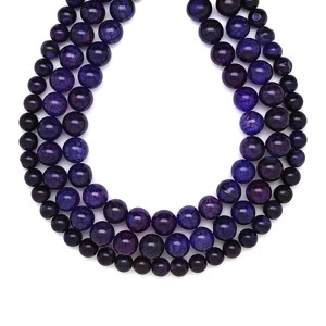 Achát hőkezelt szinezett sötét lila golyó 8mm  ékszerkészítő alapanyag (füzér), Kellékek & szerszámok, Ásvány alapanyag, Ásványfüzér, , MESKA
