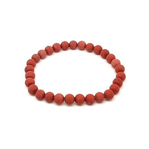 Jáspis vörös matt golyó karkötő 67 mm - Meska.hu